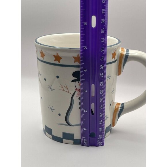 Handpainted vintage oversized Snowman Ceramic Christmas mug 2000 FDL Fragrances - Picture 7 of 7